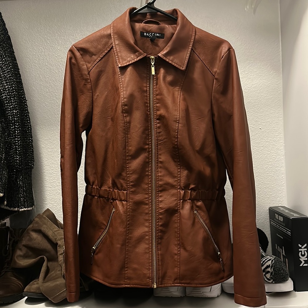 Brown Leather Baccini Jacket